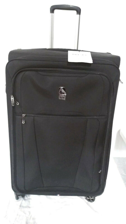 $360 Delsey Helium 360 29" Expandable Spinner Suitcase Luggage Soft Case Black