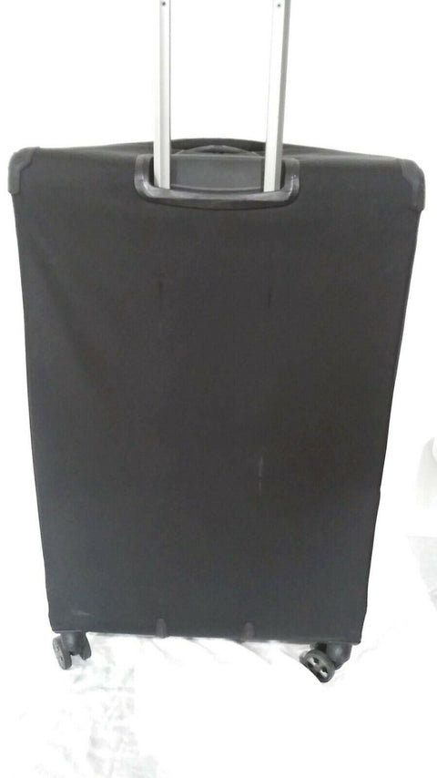 $360 Delsey Helium 360 29" Expandable Spinner Suitcase Luggage Soft Case Black