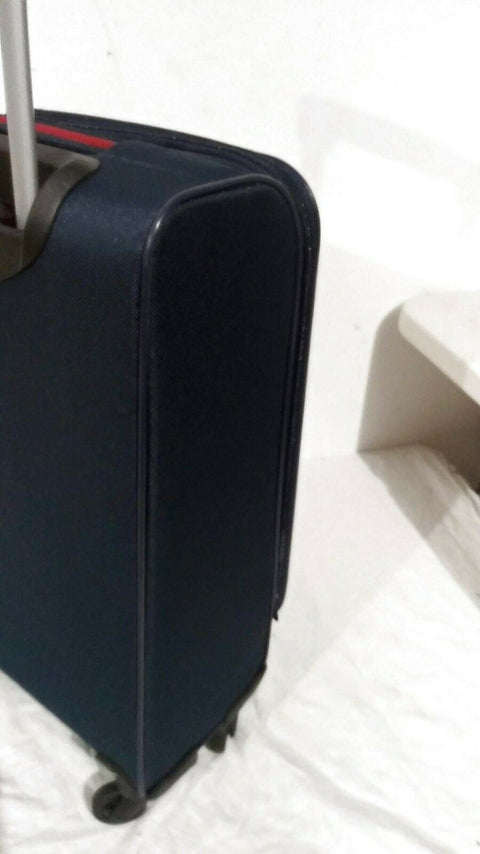 $360 New Nautica Oceanview 20" Luggage Spinner Suitcase Blue Carry On