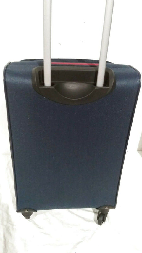 $360 New Nautica Oceanview 20" Luggage Spinner Suitcase Blue Carry On