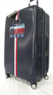 $350 New Tommy Hilfiger Basketweave Hard Case 28" Spinner Suitcase Luggage Blue