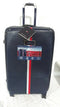 $350 New Tommy Hilfiger Basketweave Hard Case 28" Spinner Suitcase Luggage Blue