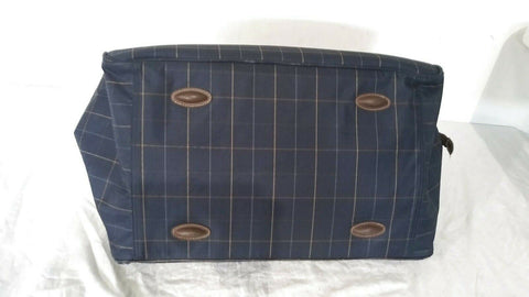 $200 LONDON FOG BRENTWOOD 20" CARRY ON DUFFEL BAG BLUE PLAIDS