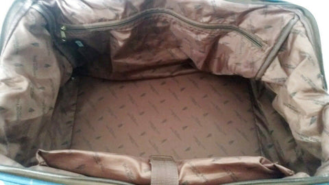$200 LONDON FOG BRENTWOOD 20" CARRY ON DUFFEL BAG BLUE PLAIDS