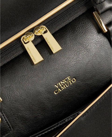 $450 NEW VINCE CAMUTO Harrlee 22" Wheeled Duffel Bag Black Carry On Luggage