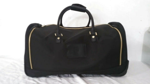 $450 NEW VINCE CAMUTO Harrlee 22" Wheeled Duffel Bag Black Carry On Luggage