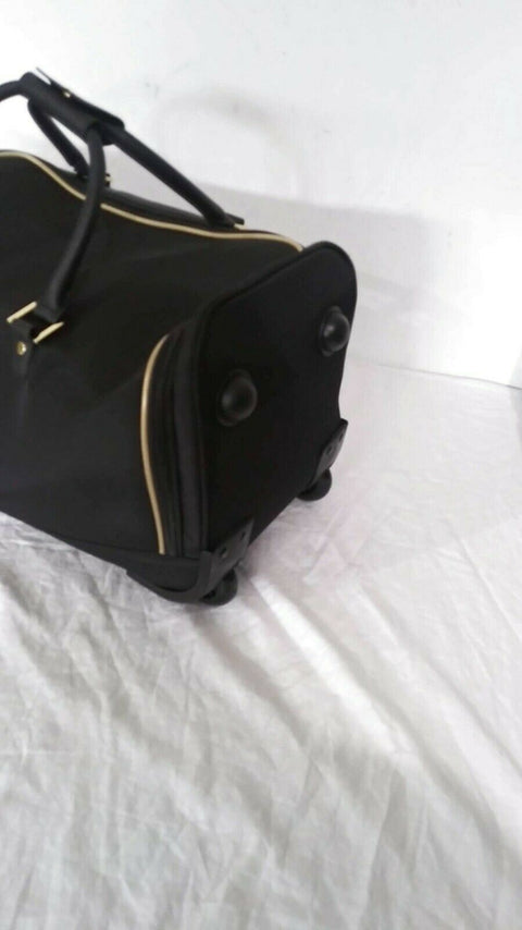 $450 NEW VINCE CAMUTO Harrlee 22" Wheeled Duffel Bag Black Carry On Luggage
