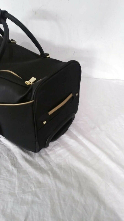$450 NEW VINCE CAMUTO Harrlee 22" Wheeled Duffel Bag Black Carry On Luggage