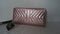 New I.N.C. Glam Metallic Quilted Zip-Around Credit Cards Wallet Bag - evorr.com