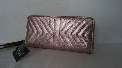 Neuf I. N.c. Glamour Métallique Matelassé Zip-Autour Crédit Cartes Wallet Sac - evorr.com