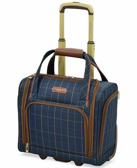 $360 LONDON FOG BRENTWOOD 15" CARRY ON UNDER SEATER BAG PLAIDS