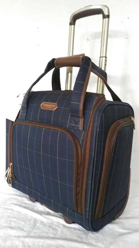 $360 LONDON FOG BRENTWOOD 15" CARRY ON UNDER SEATER BAG PLAIDS