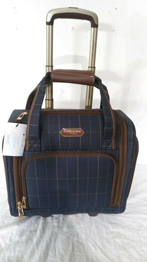 $360 LONDON FOG BRENTWOOD 15" CARRY ON UNDER SEATER BAG PLAIDS