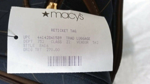 $360 LONDON FOG BRENTWOOD 15" CARRY ON UNDER SEATER BAG PLAIDS