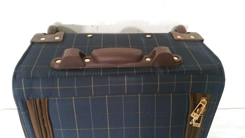 $360 LONDON FOG BRENTWOOD 15" CARRY ON UNDER SEATER BAG PLAIDS