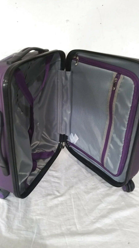 $260 Elite Luggage Helsinki 20" Hard Luggage Spinner Carry On Suitcase Teal Blue