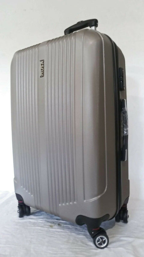 $360 NEW INUSA CHICAGO FRANCISCO HARDSIDE SPINNER 26" LUGGAGE SUITCASE CHAMPAGNE