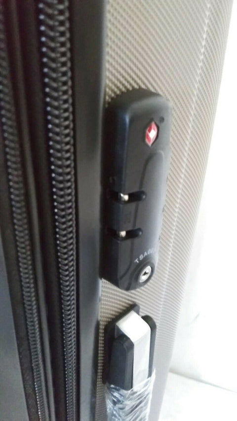$360 NEW INUSA CHICAGO FRANCISCO HARDSIDE SPINNER 26" LUGGAGE SUITCASE CHAMPAGNE