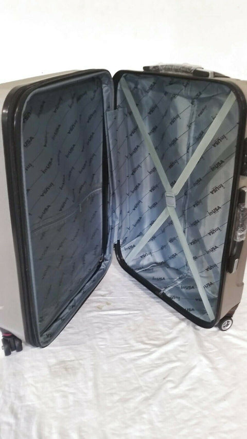 $360 NEW INUSA CHICAGO FRANCISCO HARDSIDE SPINNER 26" LUGGAGE SUITCASE CHAMPAGNE