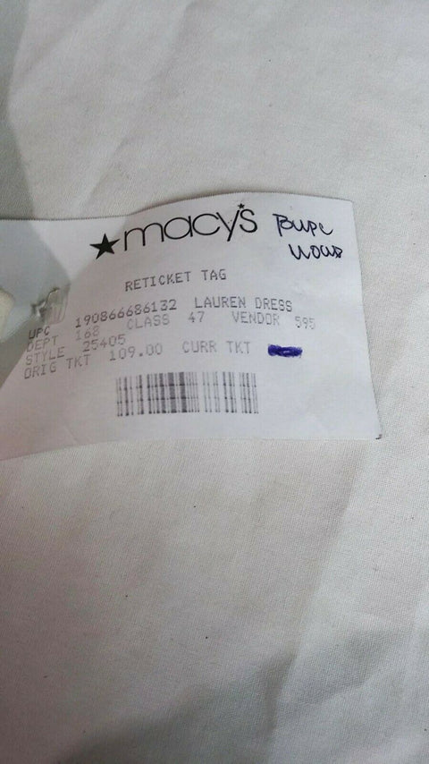 $109 Lauren Ralph Lauren Women's Off White Sleeveless Slit Tunic Dress Size 4 - evorr.com