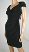 $109 Lauren Ralph Lauren Women's Black Cap Sleeve Tunic Dress Pleated Size 2P - evorr.com