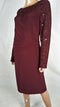 $165 Lauren Ralph Lauren Women's Burgundy Long Sleeve Lace Tunic Dress Size 18 - evorr.com