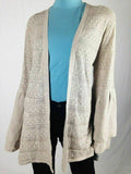 $69 Style&Co. Women Long Sleeve Front Open Bell Sleeve Cardigan Sweater Beige XL