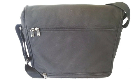 $375 TUMI ALPHA Messenger Laptop Bag Black Nylon Travel Shoulder Bag 26175D4