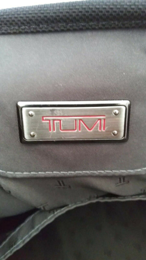 $375 TUMI ALPHA Messenger Laptop Bag Black Nylon Travel Shoulder Bag 26175D4