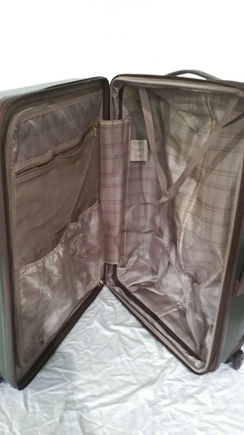 $280 London Fog Brentwood 28" Hard Case Spinner Suitcase Luggage Green Upright