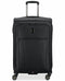 $300 New Delsey Helium 360 25" Expandable 8 Spinner Wheel Suitcase Black Luggage