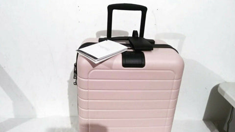 $240 New Trips 22" Carry-On Spinner Suitcase Luggage Pink Hardcase TSA Lock