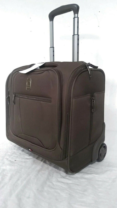 $220 Delsey Helium 360 Carry-On 2 Wheeled Under seat Bag Luggage Mocha
