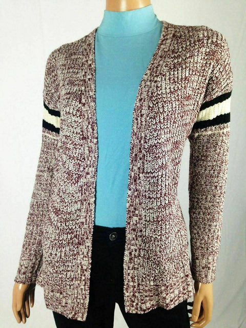 $69 New Hippie Rose Womens Red Long Sleeve Front Open Hi-Low Cardigan Sweater XS