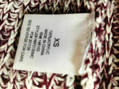 $69 New Hippie Rose Womens Red Long Sleeve Front Open Hi-Low Cardigan Sweater XS