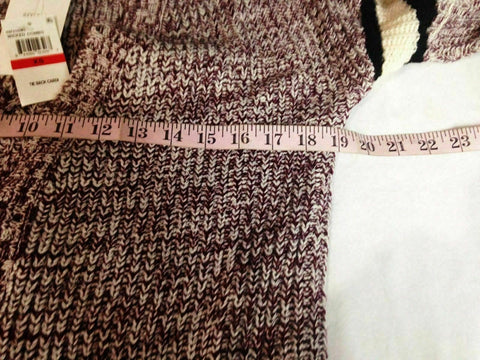 $69 New Hippie Rose Womens Red Long Sleeve Front Open Hi-Low Cardigan Sweater XS