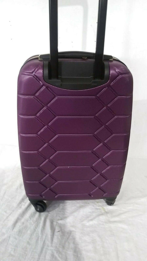 $400 New Aimee Kestenberg Diamond 2-PC Carry-On Luggage Set Underseat Bag Purple