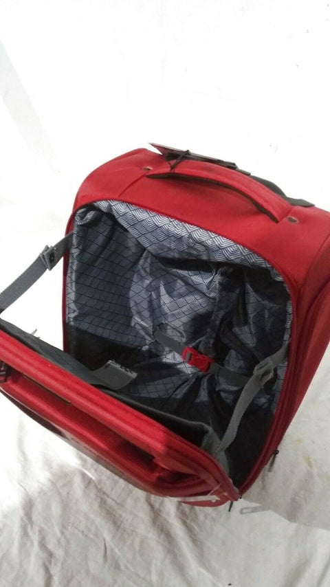 $180 NEW REVO Airborne Carry-On Two Wheeled Suitcase Luggage Red 18"