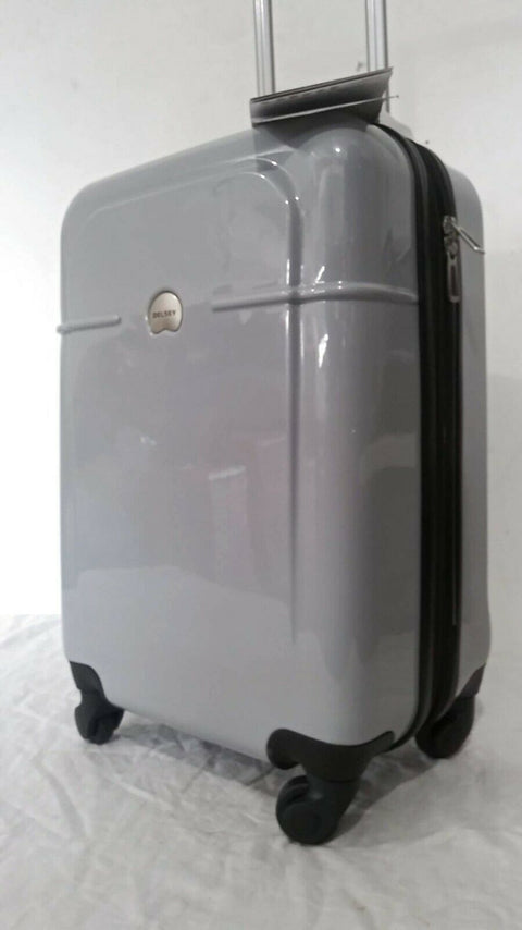 $300 New Delsey Air-Quest 21" Carry-On Spinner Suitcase Hard Luggage Gray