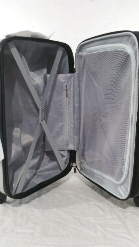 $300 New Delsey Air-Quest 21" Carry-On Spinner Suitcase Hard Luggage Gray