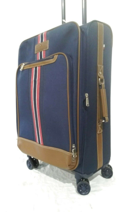 $280 TOMMY HILFIGER Freeport 25'' Lightweight Spinner Suitcase Luggage Blue