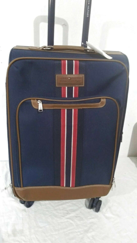$280 TOMMY HILFIGER Freeport 25'' Lightweight Spinner Suitcase Luggage Blue