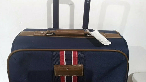 $280 TOMMY HILFIGER Freeport 25'' Lightweight Spinner Suitcase Luggage Blue