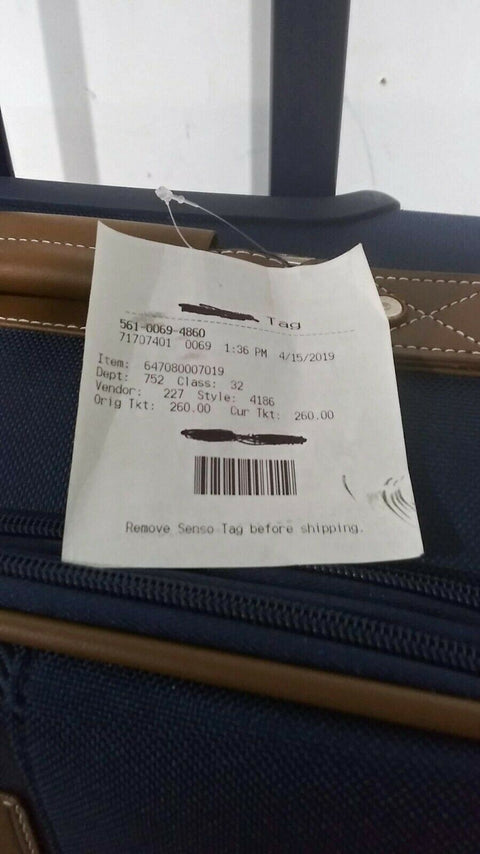 $280 TOMMY HILFIGER Freeport 25'' Lightweight Spinner Suitcase Luggage Blue