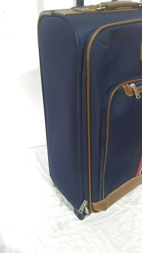 $280 TOMMY HILFIGER Freeport 25'' Lightweight Spinner Suitcase Luggage Blue