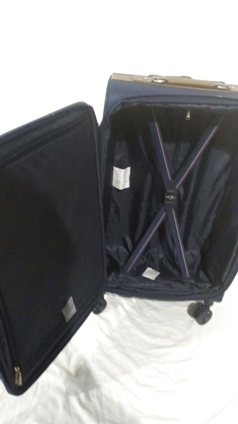 $280 TOMMY HILFIGER Freeport 25'' Lightweight Spinner Suitcase Luggage Blue