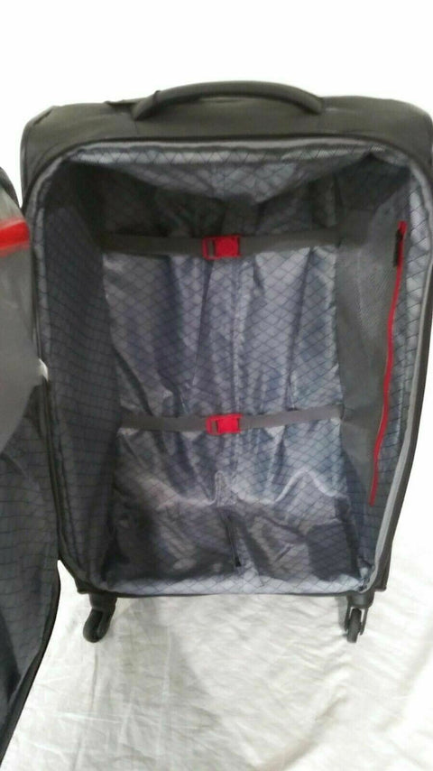 $200 NEW REVO Airborne 25" Soft Shell Spinner Suitcase Luggage Gray