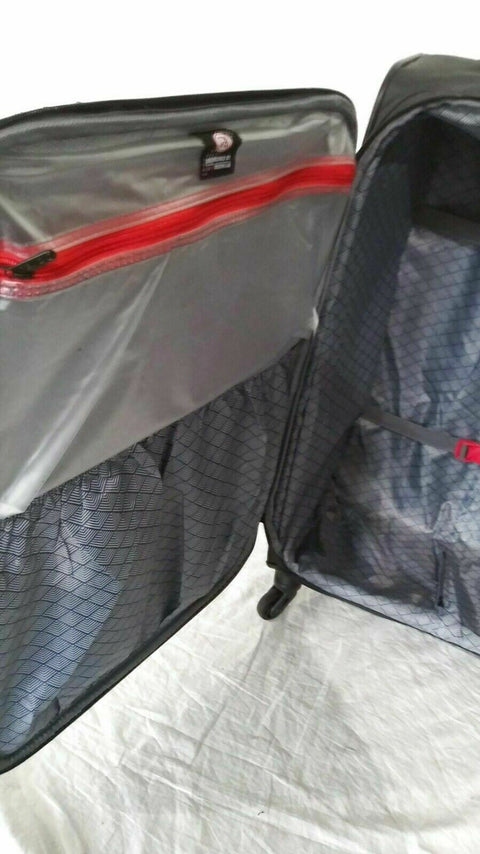 $200 NEW REVO Airborne 25" Soft Shell Spinner Suitcase Luggage Gray