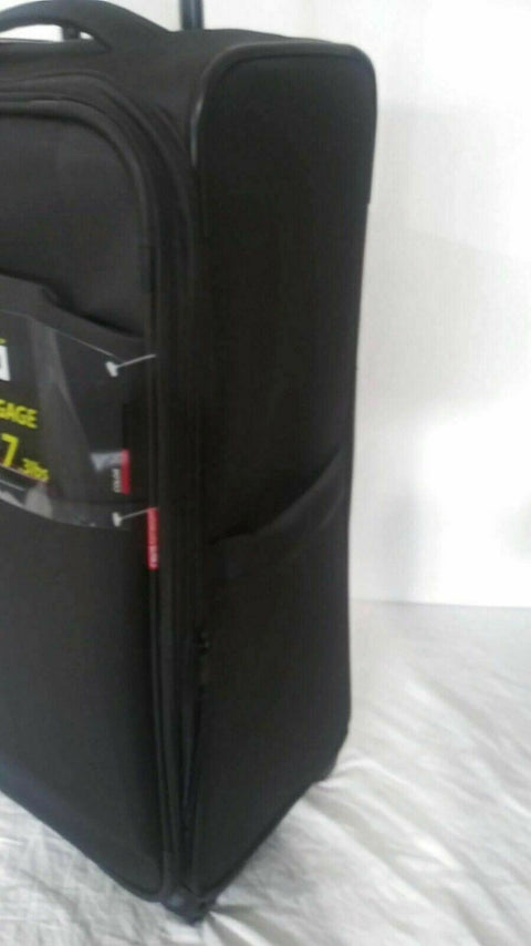 $200 NEW REVO Airborne 25" Soft Shell Spinner Suitcase Luggage Gray