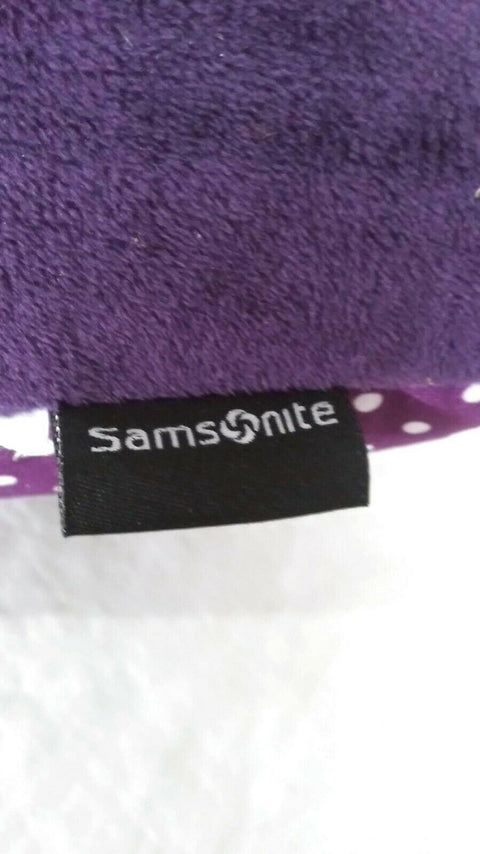 New Samsonite Magic 2 in 1 Magic Pillow Purple Polka dots Soft Cushioned